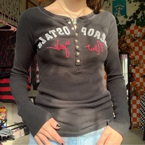 Y2k Aeropostale black ribbed long sleeve
